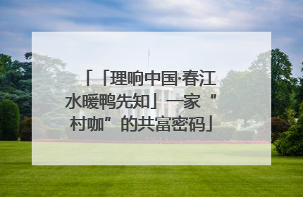 「理响中国·春江水暖鸭先知」一家“村咖”的共富密码