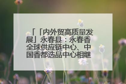 「内外贸高质量发展」永春县：永春香全球供应链中心、中国香都选品中心相继运营——一根香“点燃”百亿产业