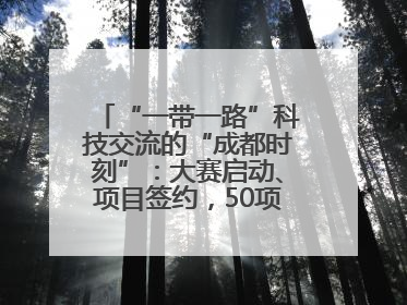 “一带一路”科技交流的“成都时刻”：大赛启动、项目签约，50项“成都造”黑科技吸引多国客商