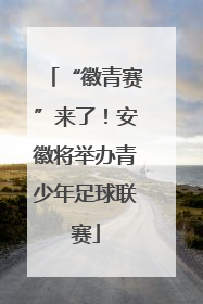 “徽青赛”来了！安徽将举办青少年足球联赛