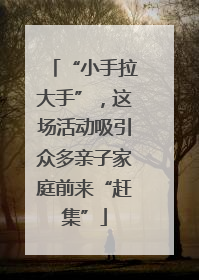 “小手拉大手”，这场活动吸引众多亲子家庭前来“赶集”