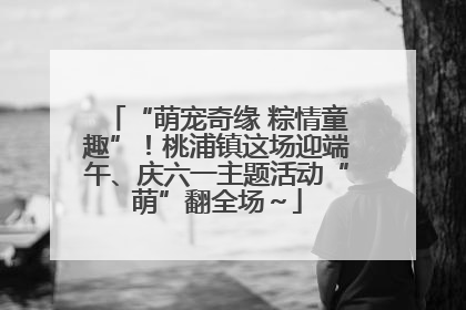 “萌宠奇缘 粽情童趣”！桃浦镇这场迎端午、庆六一主题活动“萌”翻全场～