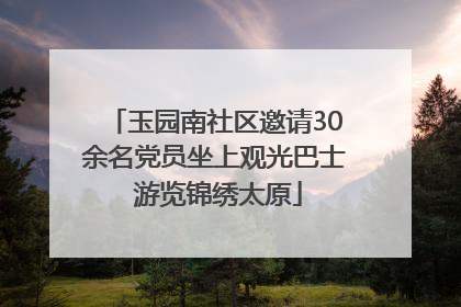 玉园南社区邀请30余名党员坐上观光巴士 游览锦绣太原