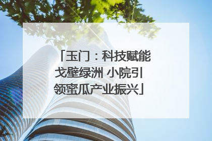 玉门：科技赋能戈壁绿洲 小院引领蜜瓜产业振兴