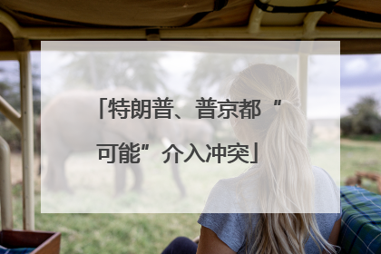 特朗普、普京都“可能”介入冲突