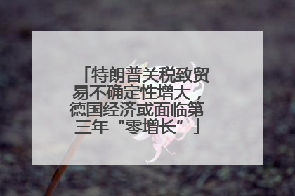 特朗普关税致贸易不确定性增大，德国经济或面临第三年“零增长”