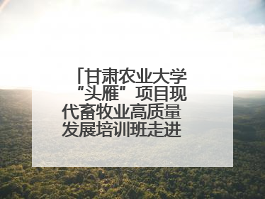 甘肃农业大学“头雁”项目现代畜牧业高质量发展培训班走进榆林榆阳区