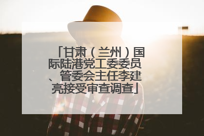 甘肃（兰州）国际陆港党工委委员、管委会主任李建亮接受审查调查
