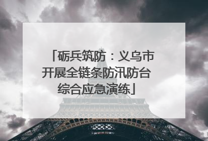 砺兵筑防：义乌市开展全链条防汛防台综合应急演练