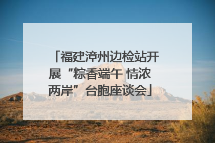 福建漳州边检站开展“粽香端午 情浓两岸”台胞座谈会