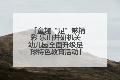 童趣“足”够精彩 乐山井研机关幼儿园全面升级足球特色教育活动