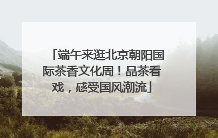 端午来逛北京朝阳国际茶香文化周！品茶看戏，感受国风潮流