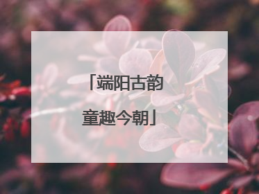端阳古韵 童趣今朝