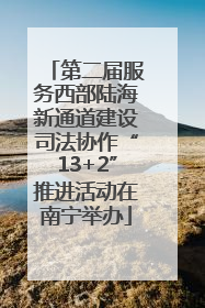 第二届服务西部陆海新通道建设司法协作“13+2”推进活动在南宁举办