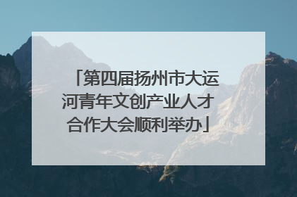 第四届扬州市大运河青年文创产业人才合作大会顺利举办