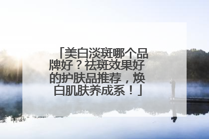 美白淡斑哪个品牌好？祛斑效果好的护肤品推荐，焕白肌肤养成系！