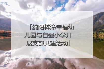 绵阳梓潼幸福幼儿园与自强小学开展支部共建活动