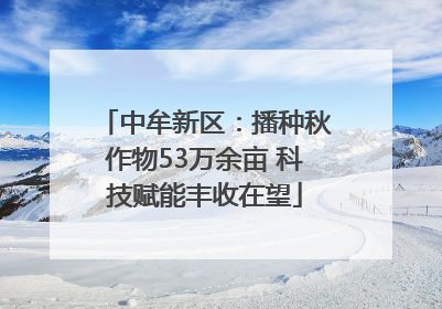 中牟新区：播种秋作物53万余亩 科技赋能丰收在望