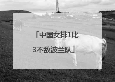 中国女排1比3不敌波兰队