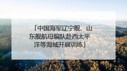 中国海军辽宁舰、山东舰航母编队赴西太平洋等海域开展训练