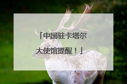 中国驻卡塔尔大使馆提醒！