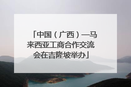 中国（广西）—马来西亚工商合作交流会在吉隆坡举办