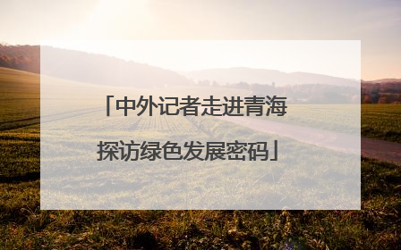 中外记者走进青海 探访绿色发展密码