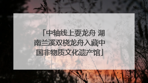 中轴线上耍龙舟 湖南兰溪双桡龙舟入藏中国非物质文化遗产馆