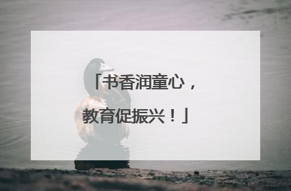 书香润童心，教育促振兴！