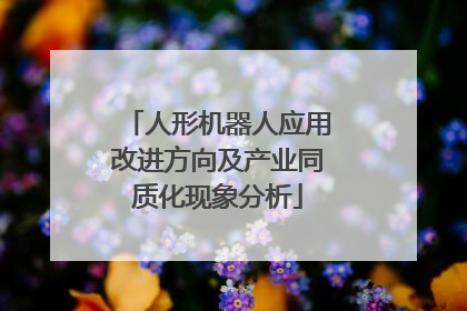 人形机器人应用改进方向及产业同质化现象分析