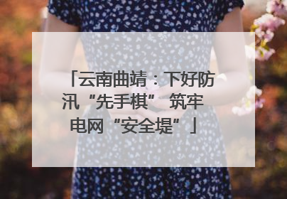 云南曲靖：下好防汛“先手棋” 筑牢电网“安全堤”