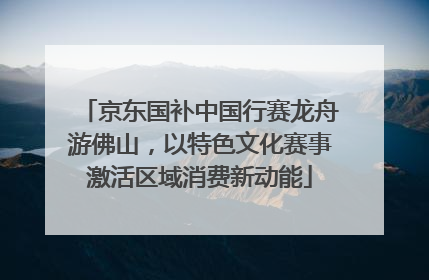 京东国补中国行赛龙舟游佛山，以特色文化赛事激活区域消费新动能