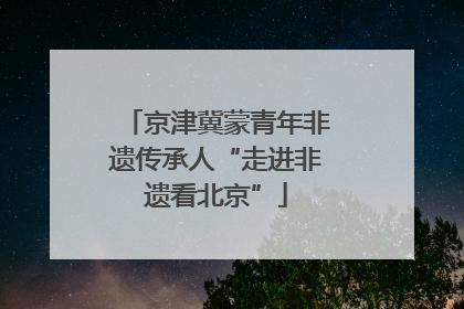 京津冀蒙青年非遗传承人“走进非遗看北京”