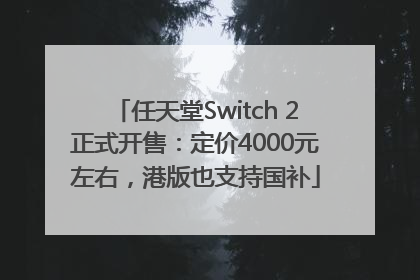 任天堂Switch 2正式开售：定价4000元左右，港版也支持国补