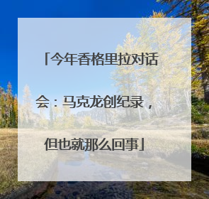 今年香格里拉对话会：马克龙创纪录，但也就那么回事