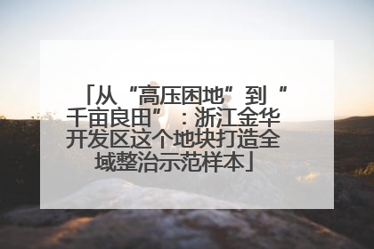 从“高压困地”到“千亩良田”：浙江金华开发区这个地块打造全域整治示范样本