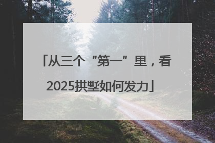 从三个“第一”里，看2025拱墅如何发力