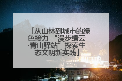 从山林到城市的绿色接力 “漫步缙云·青山驿站”探索生态文明新实践