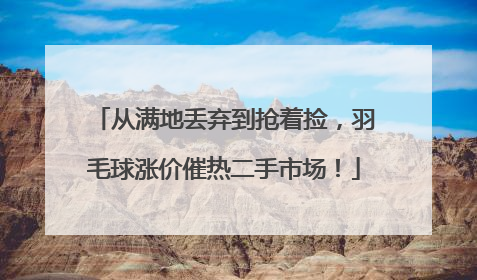 从满地丢弃到抢着捡，羽毛球涨价催热二手市场！