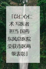 以仁心仁术 写医者担当 国药东风总医院荣获市区两级表彰