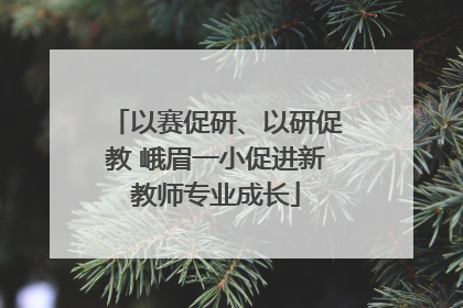 以赛促研、以研促教 峨眉一小促进新教师专业成长