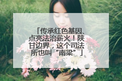 传承红色基因、点亮法治薪火！陕甘边界，这个司法所也叫“南梁”