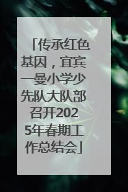 传承红色基因，宜宾一曼小学少先队大队部召开2025年春期工作总结会