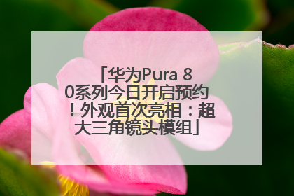 华为Pura 80系列今日开启预约！外观首次亮相：超大三角镜头模组