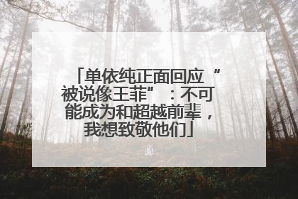 单依纯正面回应“被说像王菲”：不可能成为和超越前辈，我想致敬他们
