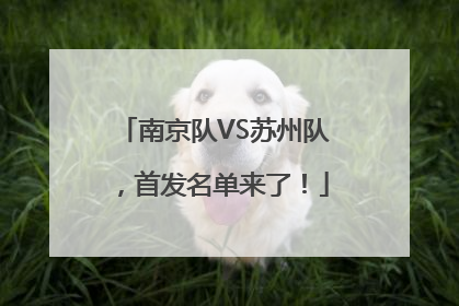 南京队VS苏州队，首发名单来了！
