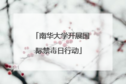 南华大学开展国际禁毒日行动