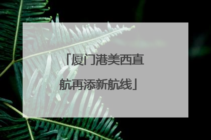 厦门港美西直航再添新航线