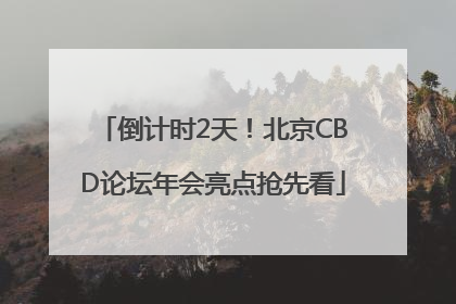 倒计时2天！北京CBD论坛年会亮点抢先看