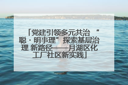党建引领多元共治 “聪・明事理”探索基层治理 新路径——月湖区化工厂社区新实践